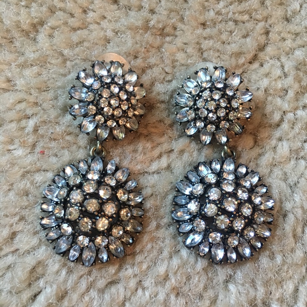 Crystal Drop Statement Earrings - image 1